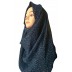 Mariam hijab - Black and blue printed in Chiffon fabric